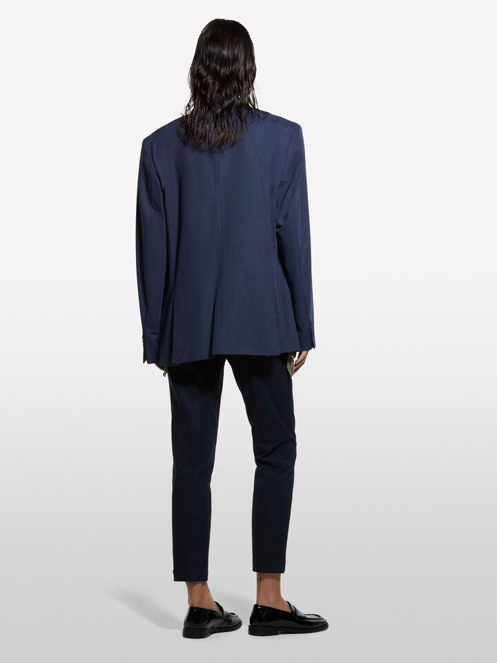 Chinos slim fit azul-escuro - calças chinos para mulher - Azul-Escuro | Sisley image number 2